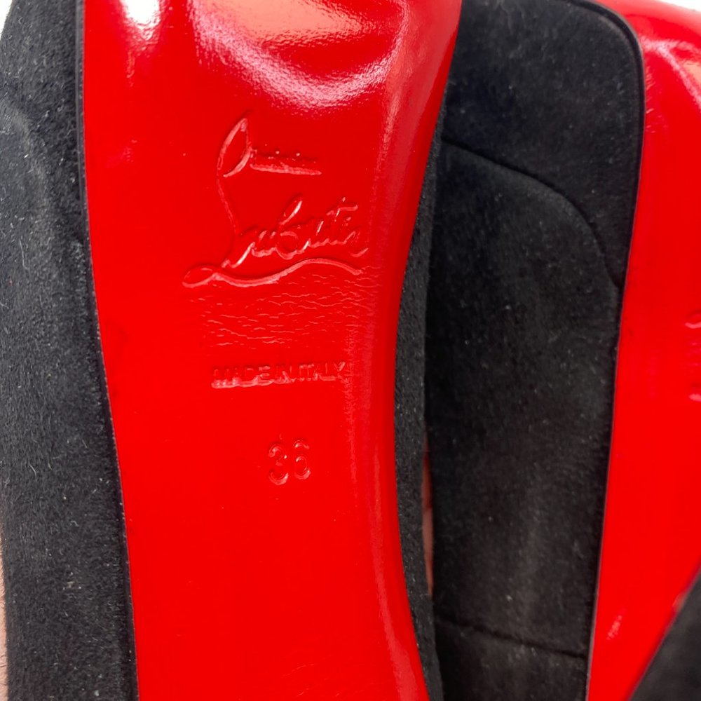 🌷❤️‍🔥FINAL SALE 🔥 NO OFFERS🌷💥Christian Louboutin Lady Peep 150 Heels 36 - Picture 6 of 6